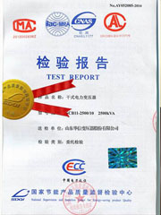 華信變壓器廠家干式電力變壓器檢測(cè)報(bào)告